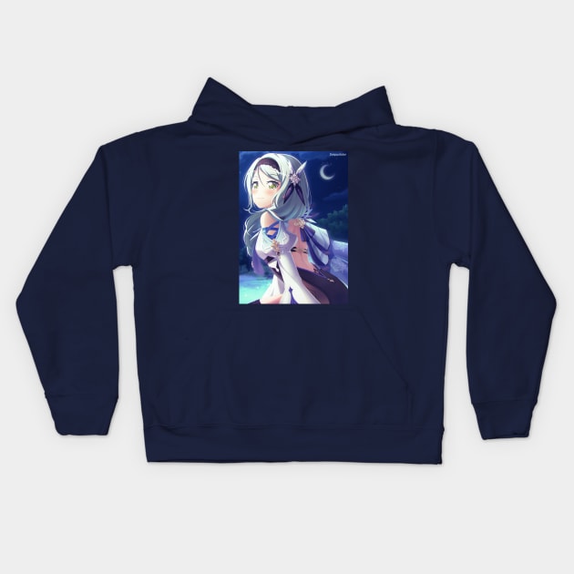 Hikawa Sayo (Eula) Kids Hoodie by Despuntater